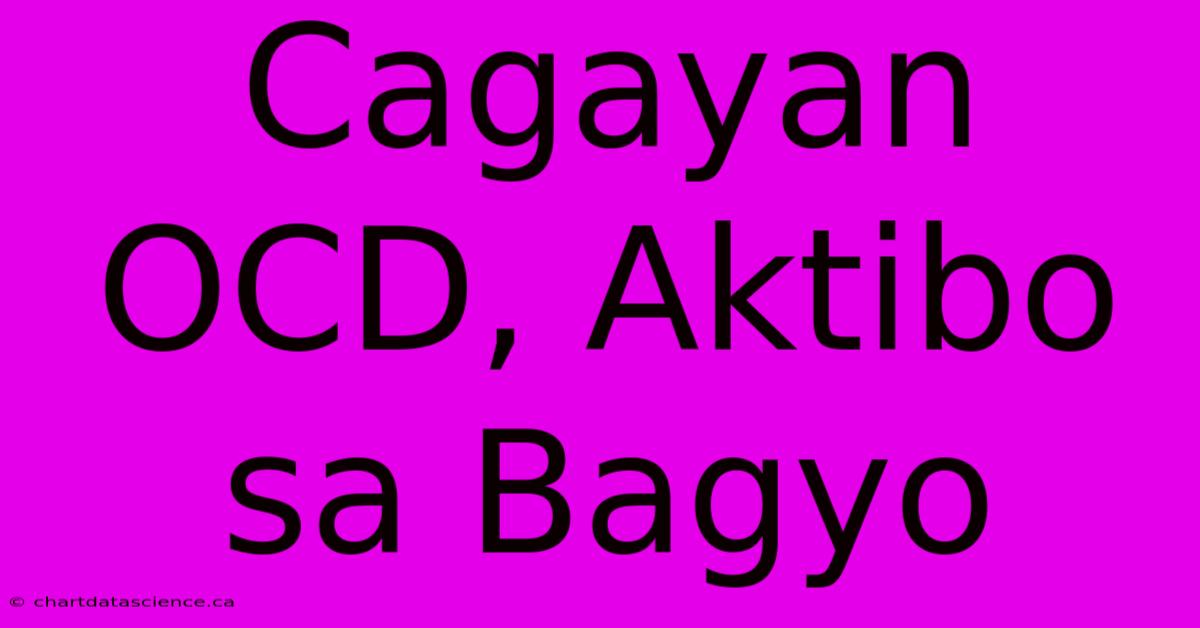 Cagayan OCD, Aktibo Sa Bagyo 