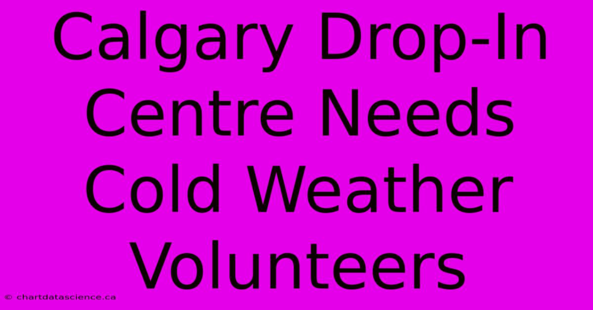 Calgary Drop-In Centre Needs Cold Weather Volunteers