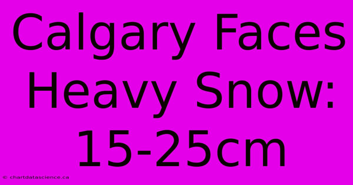 Calgary Faces Heavy Snow: 15-25cm