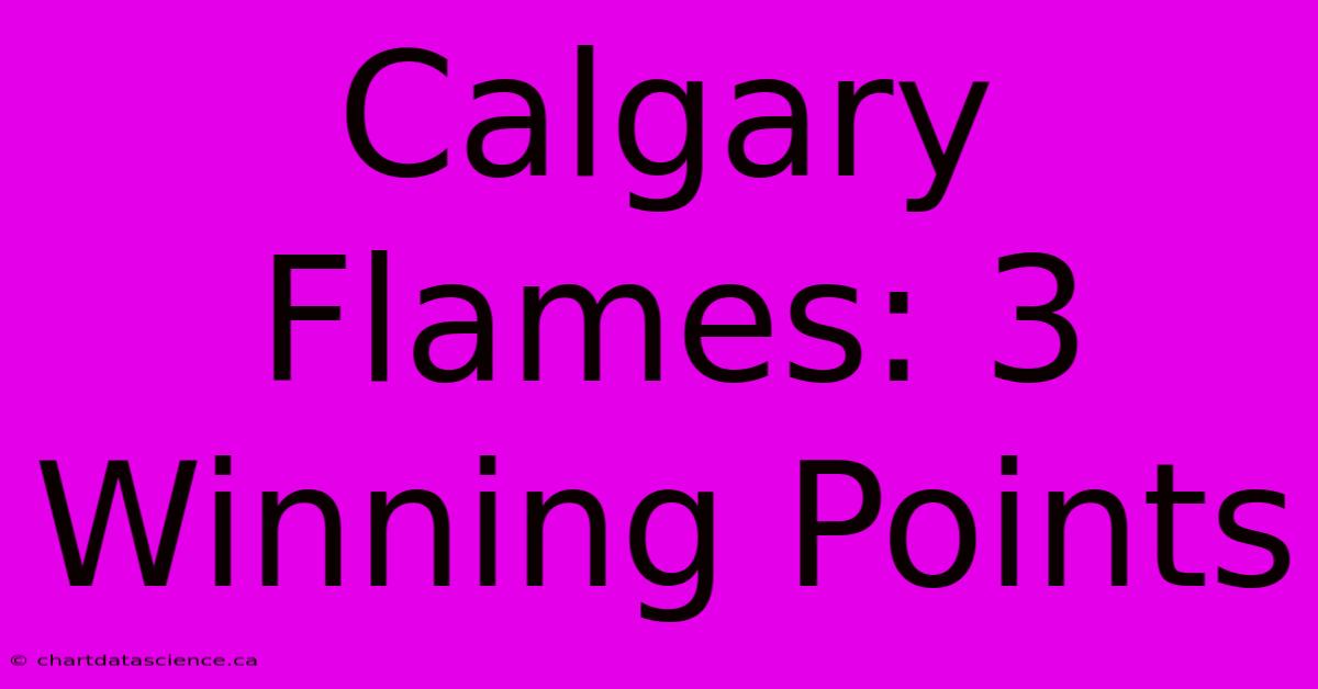 Calgary Flames: 3 Winning Points