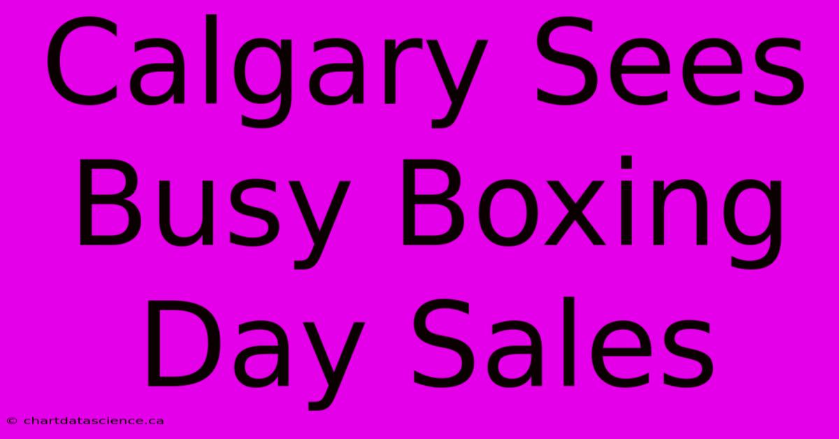 Calgary Sees Busy Boxing Day Sales