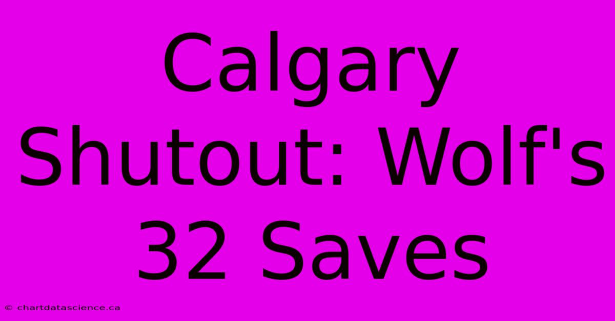 Calgary Shutout: Wolf's 32 Saves