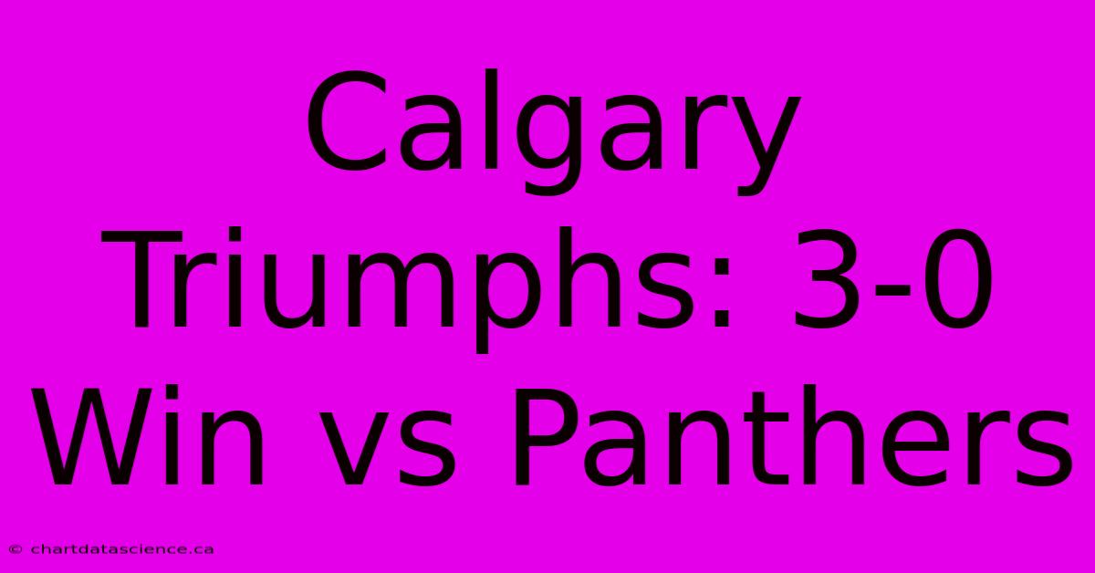 Calgary Triumphs: 3-0 Win Vs Panthers