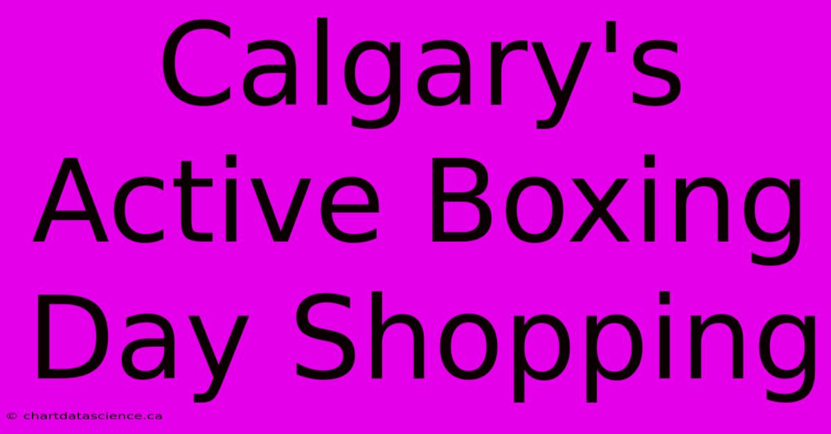 Calgary's Active Boxing Day Shopping