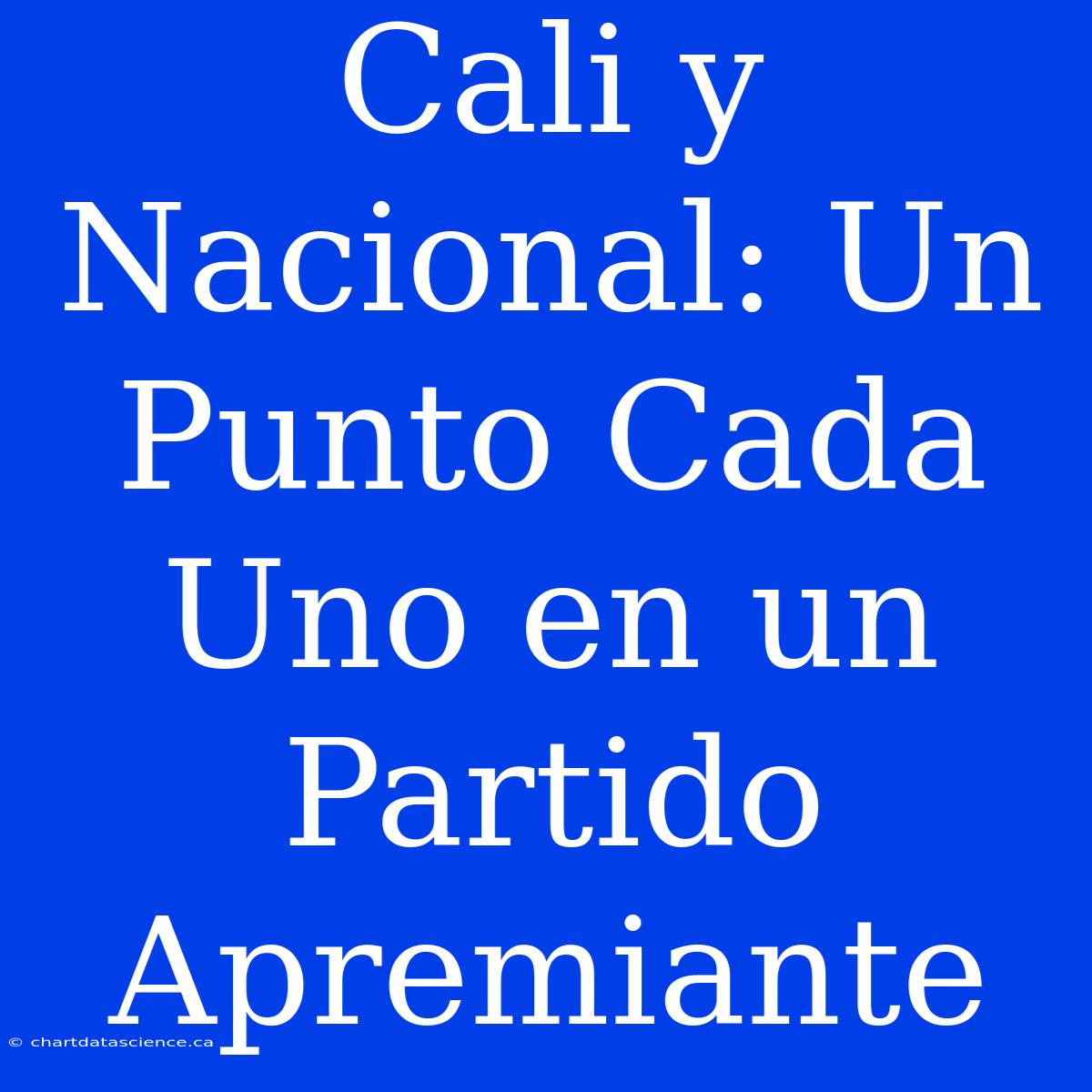 Cali Y Nacional: Un Punto Cada Uno En Un Partido Apremiante