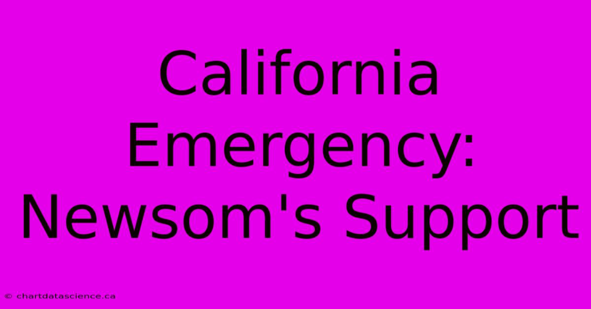 California Emergency: Newsom's Support