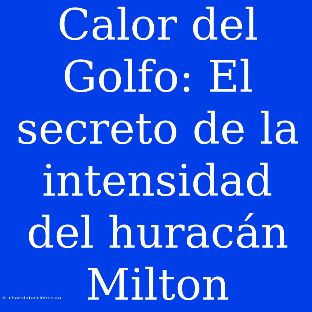 Calor Del Golfo: El Secreto De La Intensidad Del Huracán Milton