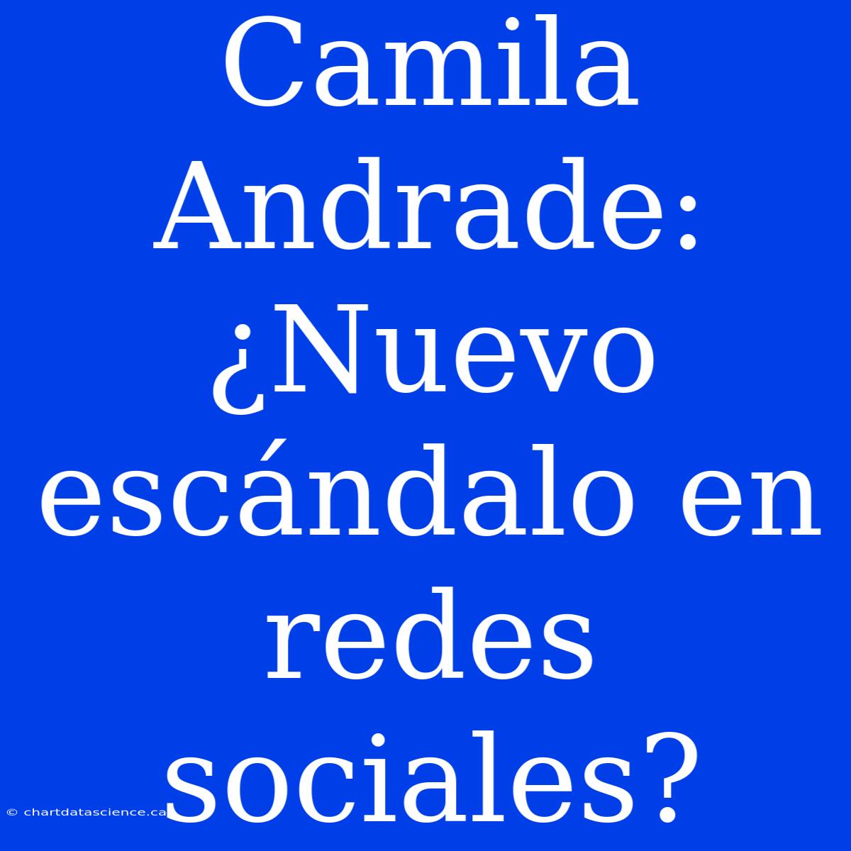 Camila Andrade: ¿Nuevo Escándalo En Redes Sociales?