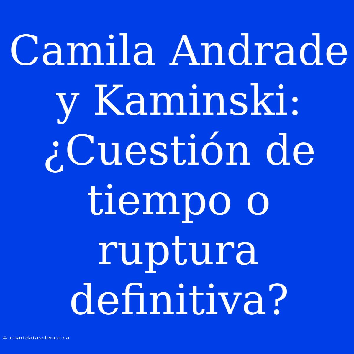 Camila Andrade Y Kaminski: ¿Cuestión De Tiempo O Ruptura Definitiva?