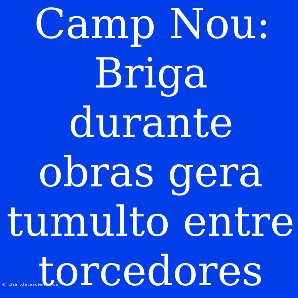 Camp Nou: Briga Durante Obras Gera Tumulto Entre Torcedores