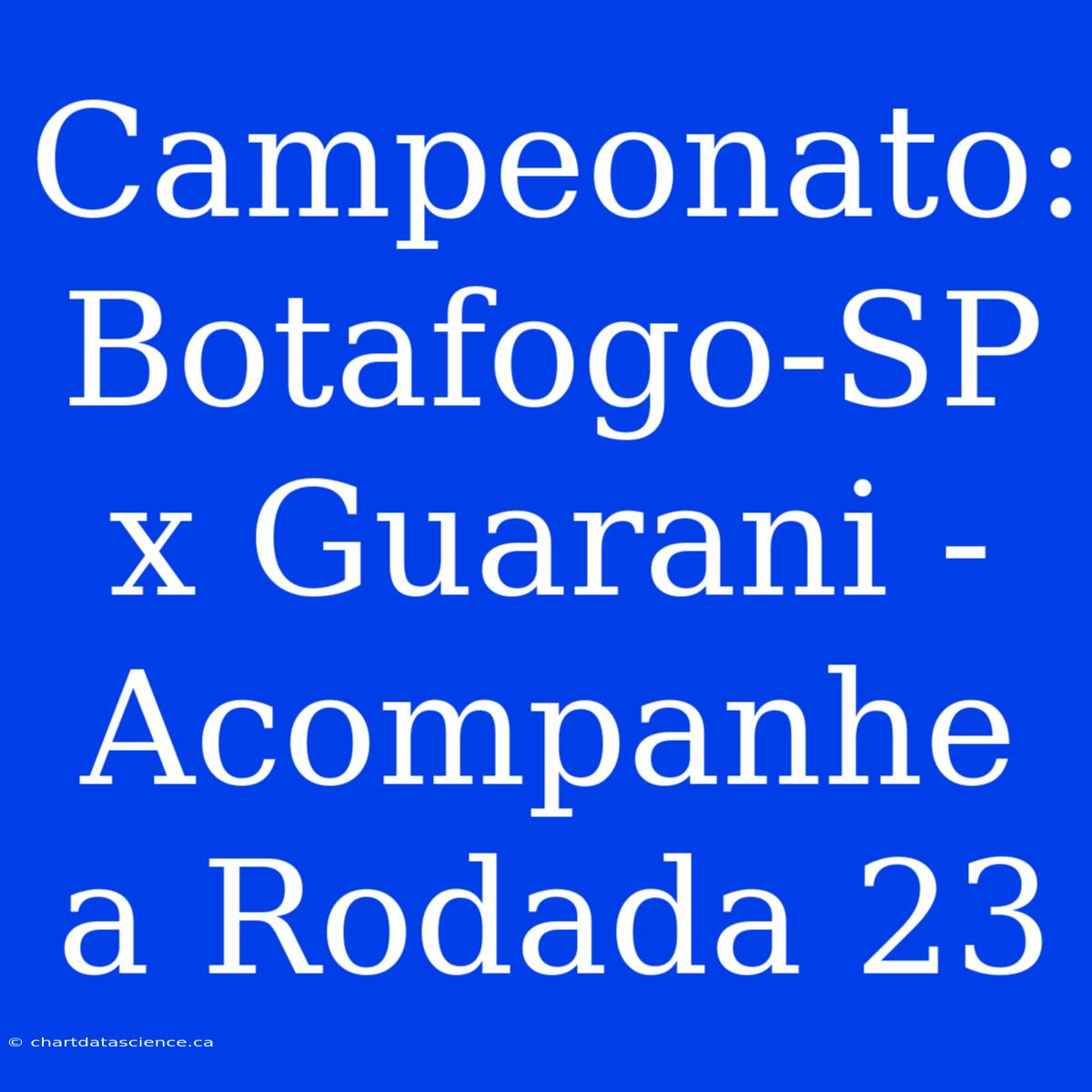 Campeonato: Botafogo-SP X Guarani - Acompanhe A Rodada 23