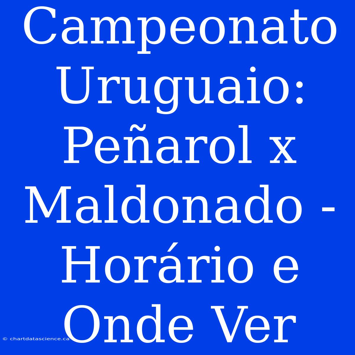 Campeonato Uruguaio: Peñarol X Maldonado - Horário E Onde Ver