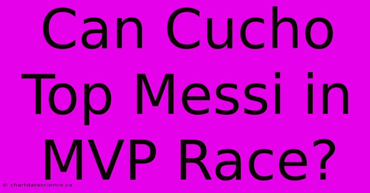 Can Cucho Top Messi In MVP Race?