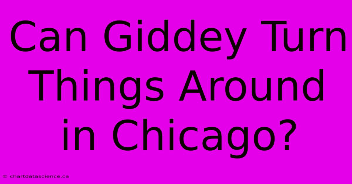 Can Giddey Turn Things Around In Chicago?