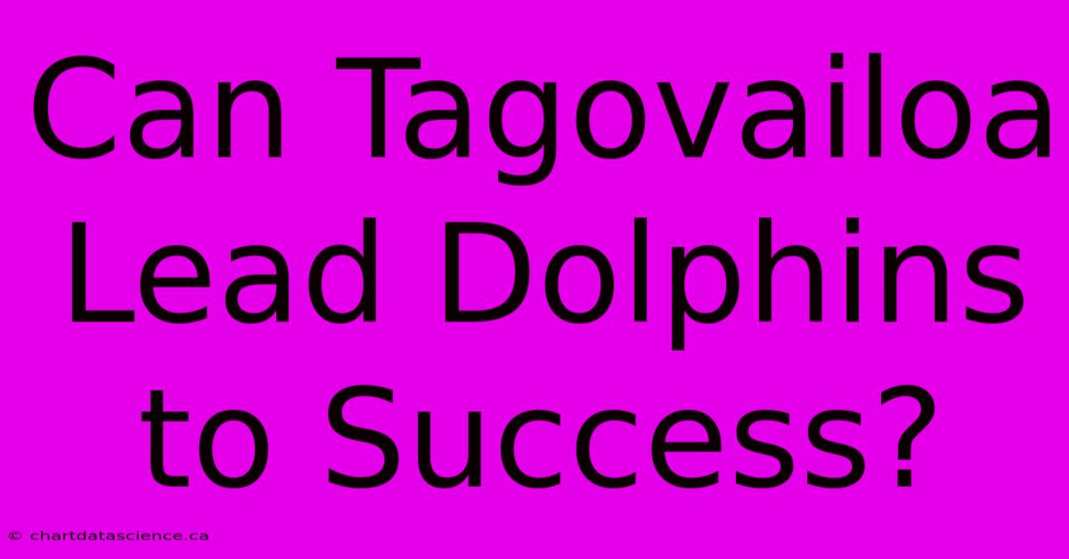 Can Tagovailoa Lead Dolphins To Success?