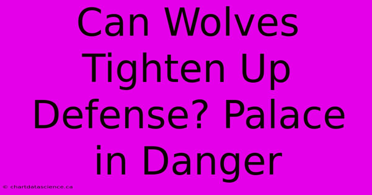 Can Wolves Tighten Up Defense? Palace In Danger