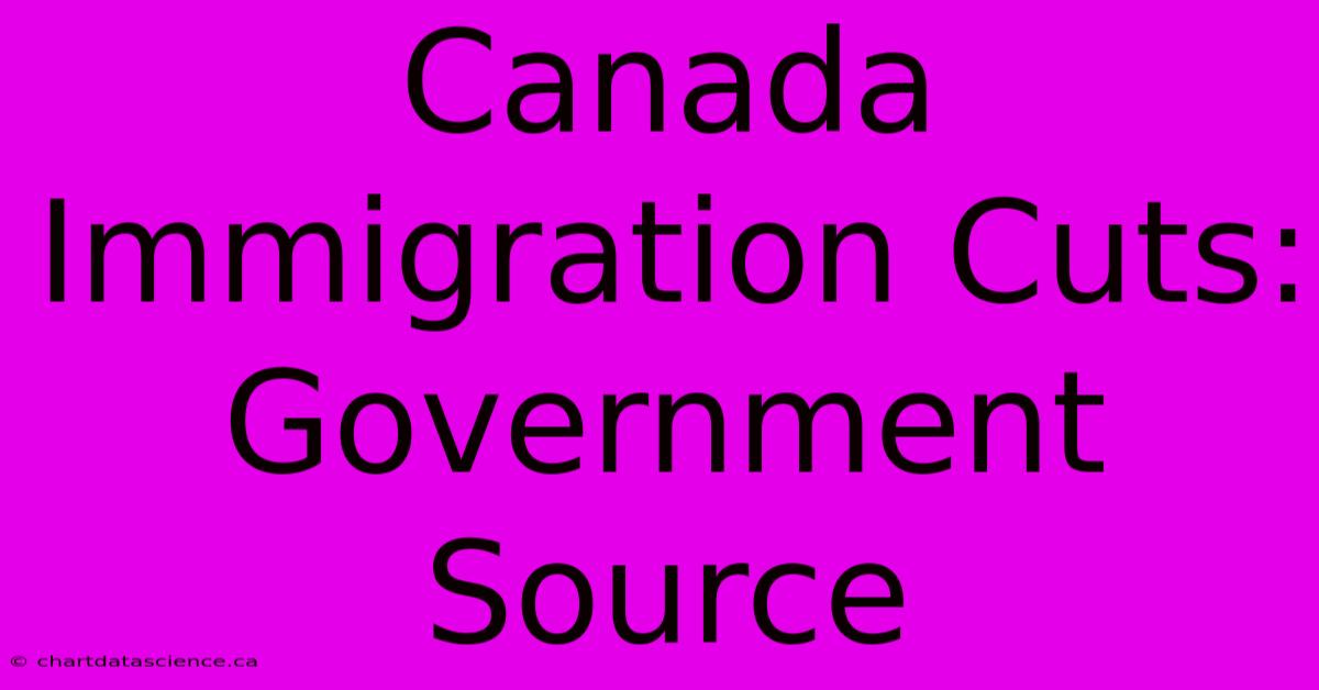 Canada Immigration Cuts: Government Source