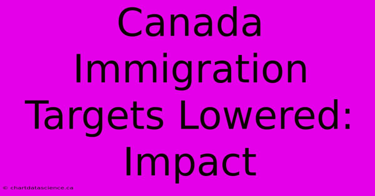 Canada Immigration Targets Lowered: Impact