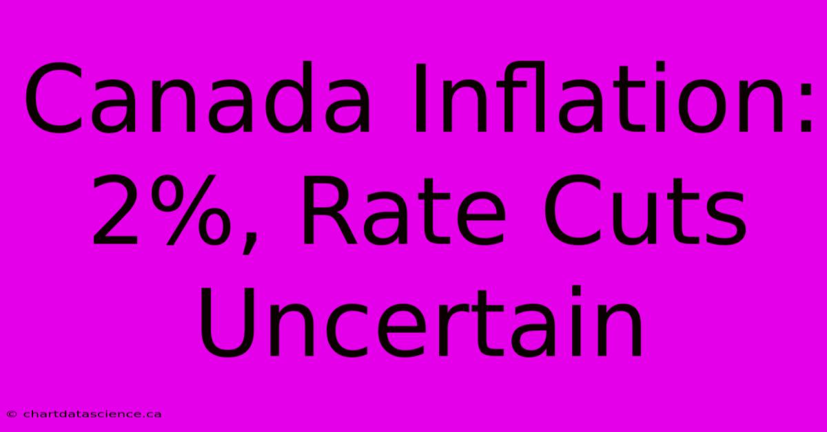 Canada Inflation: 2%, Rate Cuts Uncertain