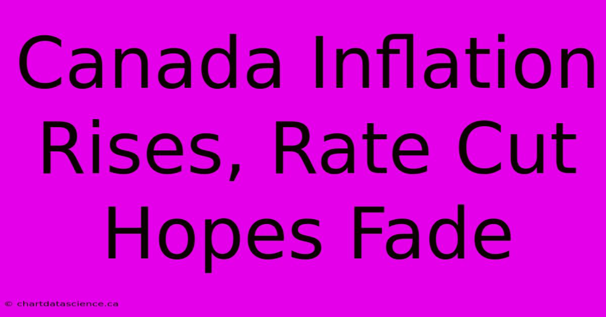 Canada Inflation Rises, Rate Cut Hopes Fade