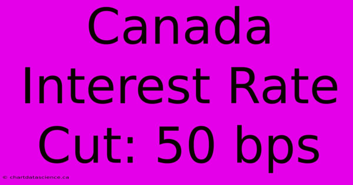 Canada Interest Rate Cut: 50 Bps