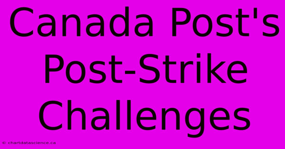 Canada Post's Post-Strike Challenges