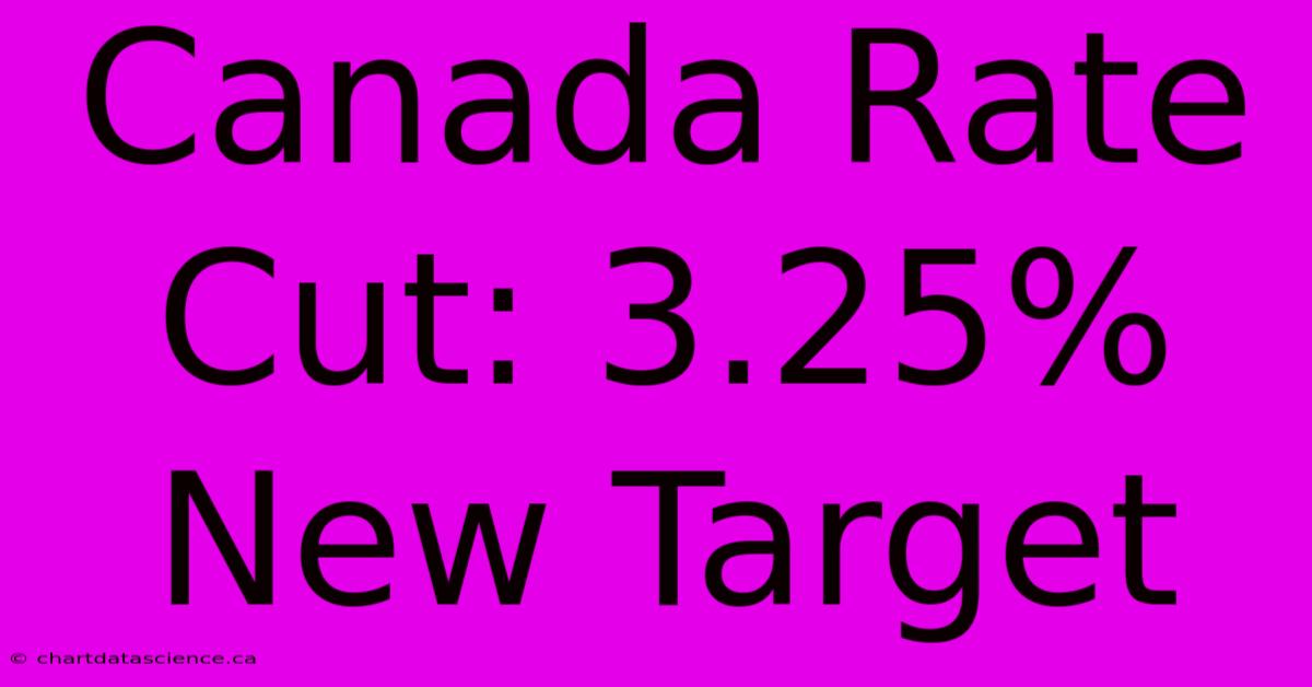 Canada Rate Cut: 3.25% New Target