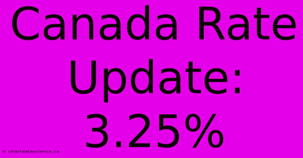 Canada Rate Update: 3.25%