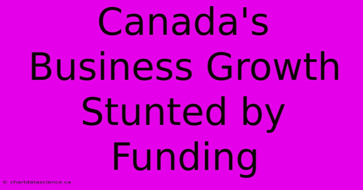 Canada's Business Growth Stunted By Funding 