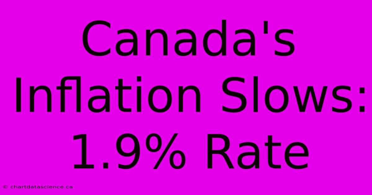 Canada's Inflation Slows: 1.9% Rate