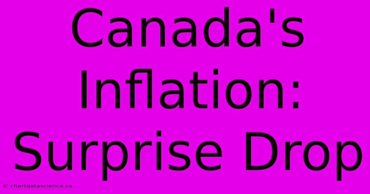 Canada's Inflation: Surprise Drop