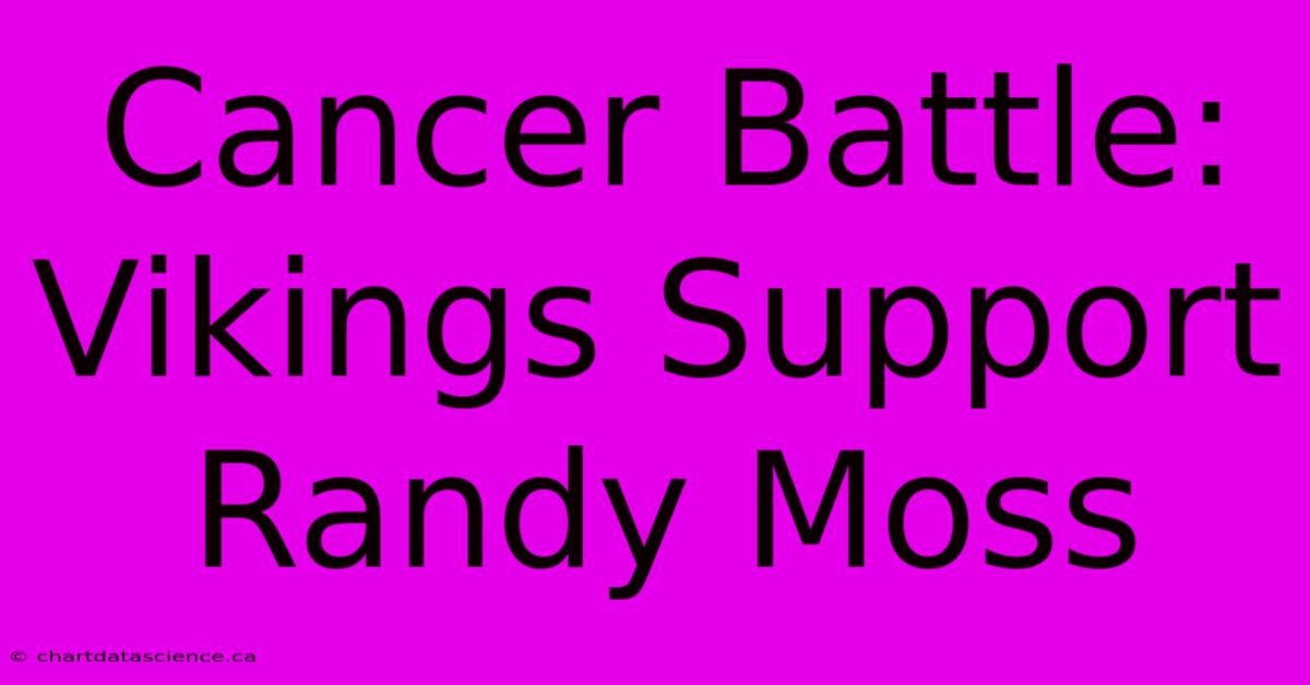 Cancer Battle: Vikings Support Randy Moss