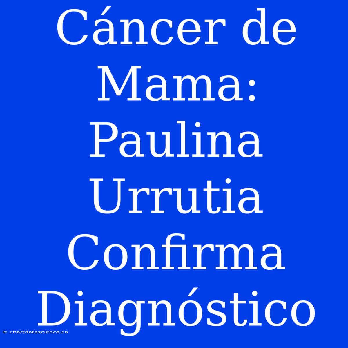 Cáncer De Mama: Paulina Urrutia Confirma Diagnóstico