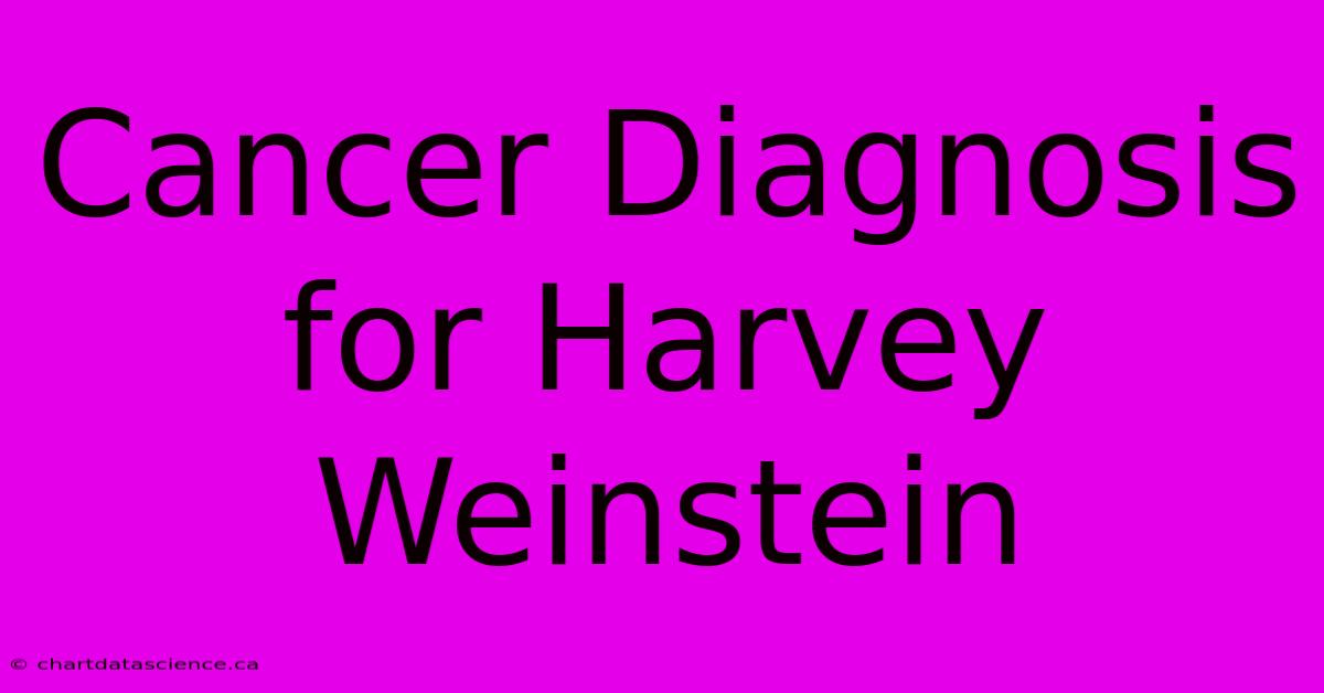 Cancer Diagnosis For Harvey Weinstein