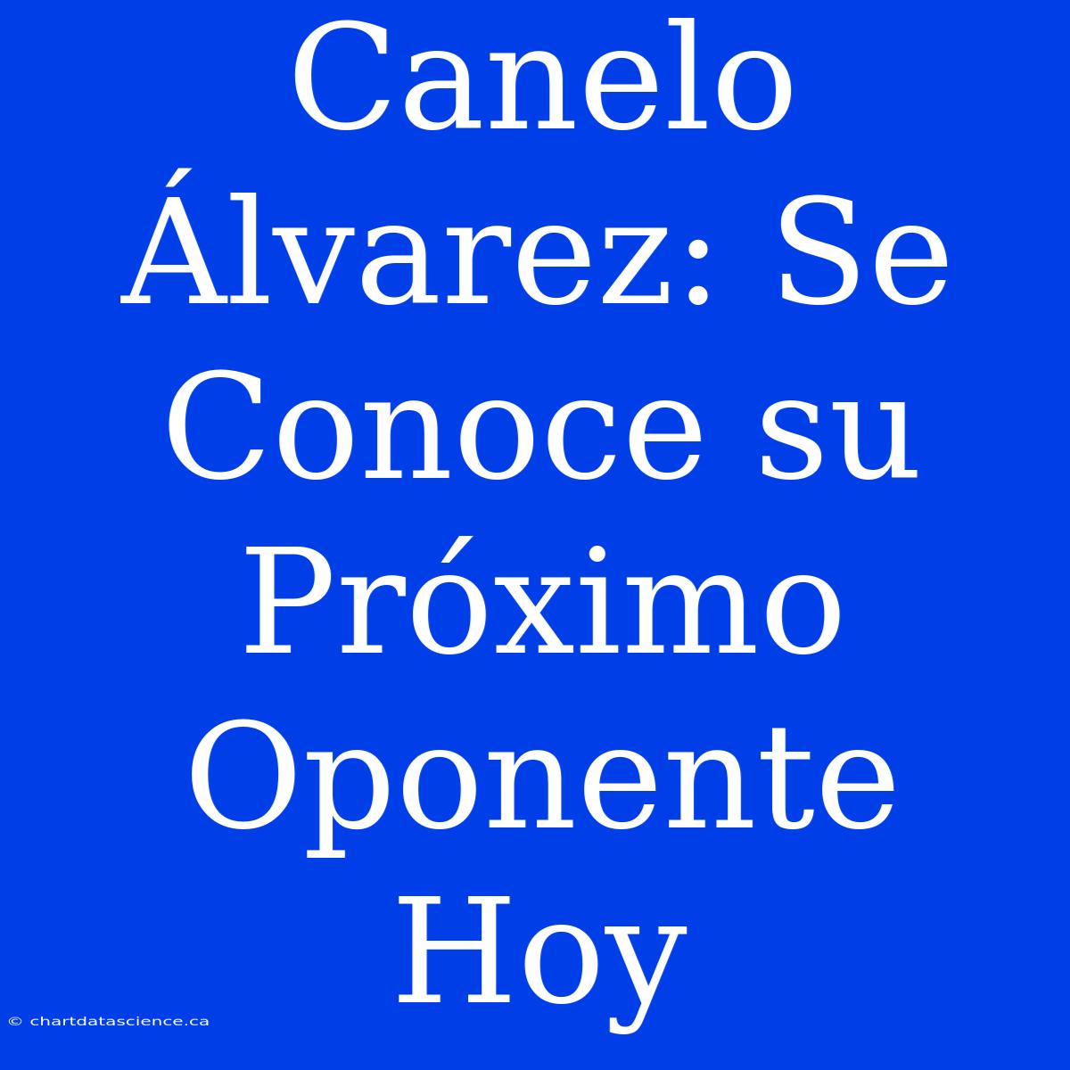 Canelo Álvarez: Se Conoce Su Próximo Oponente Hoy