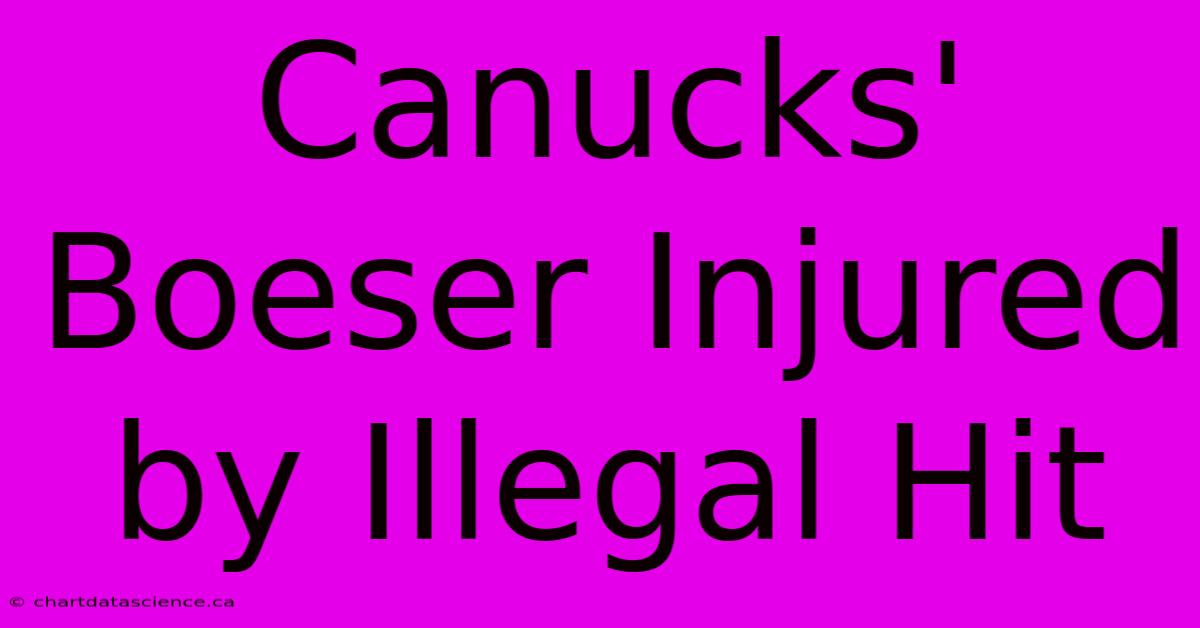 Canucks' Boeser Injured By Illegal Hit