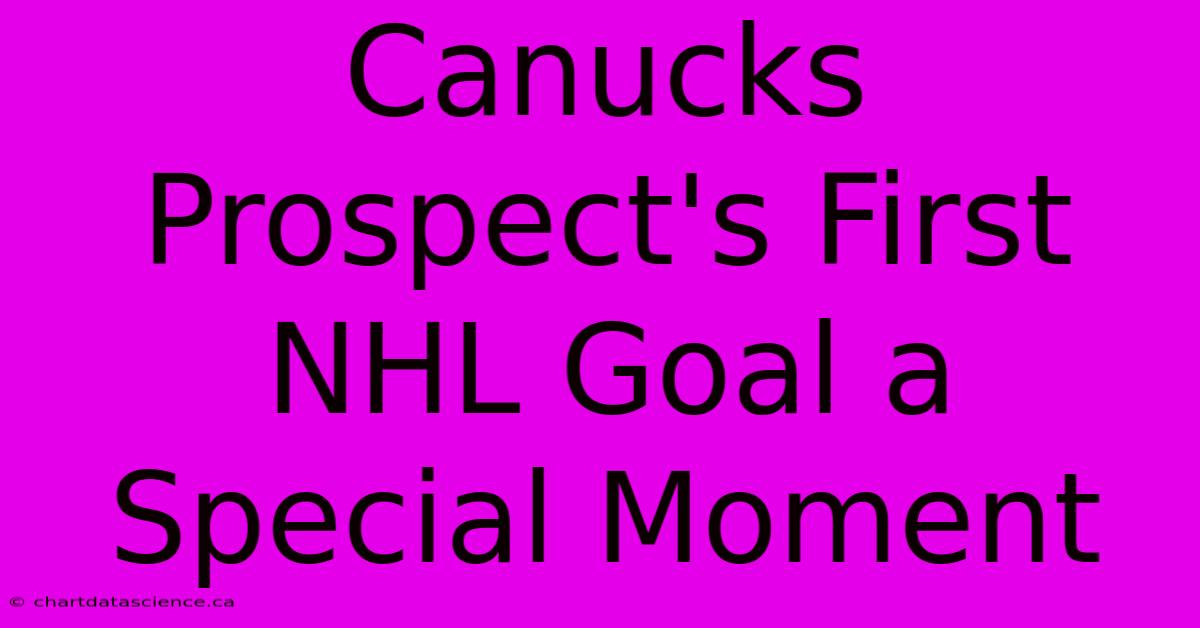 Canucks Prospect's First NHL Goal A Special Moment