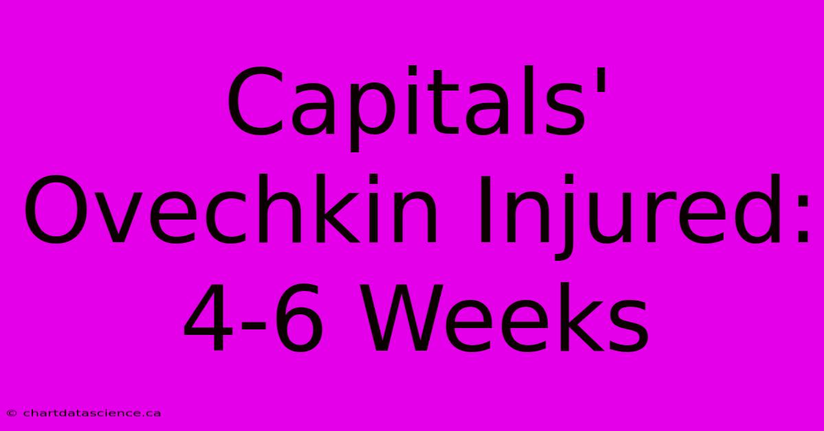 Capitals' Ovechkin Injured: 4-6 Weeks