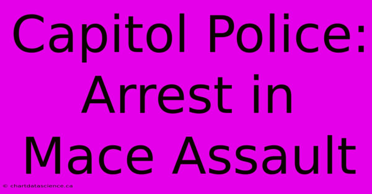 Capitol Police: Arrest In Mace Assault