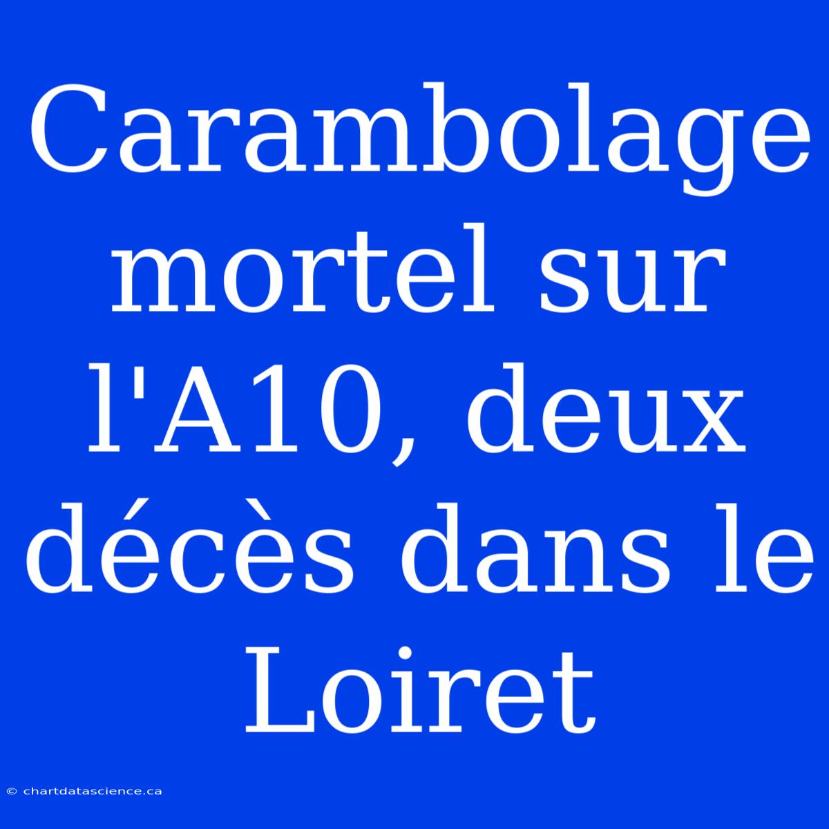 Carambolage Mortel Sur L'A10, Deux Décès Dans Le Loiret