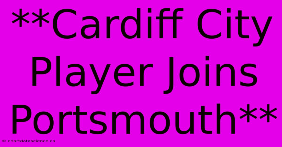 **Cardiff City Player Joins Portsmouth**