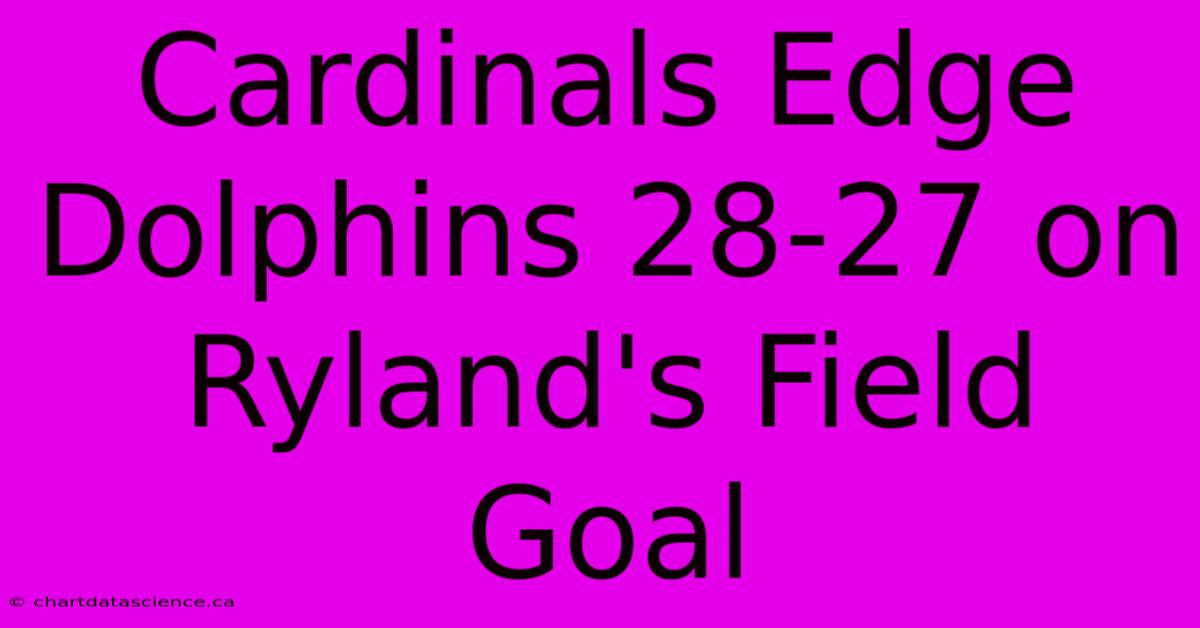 Cardinals Edge Dolphins 28-27 On Ryland's Field Goal