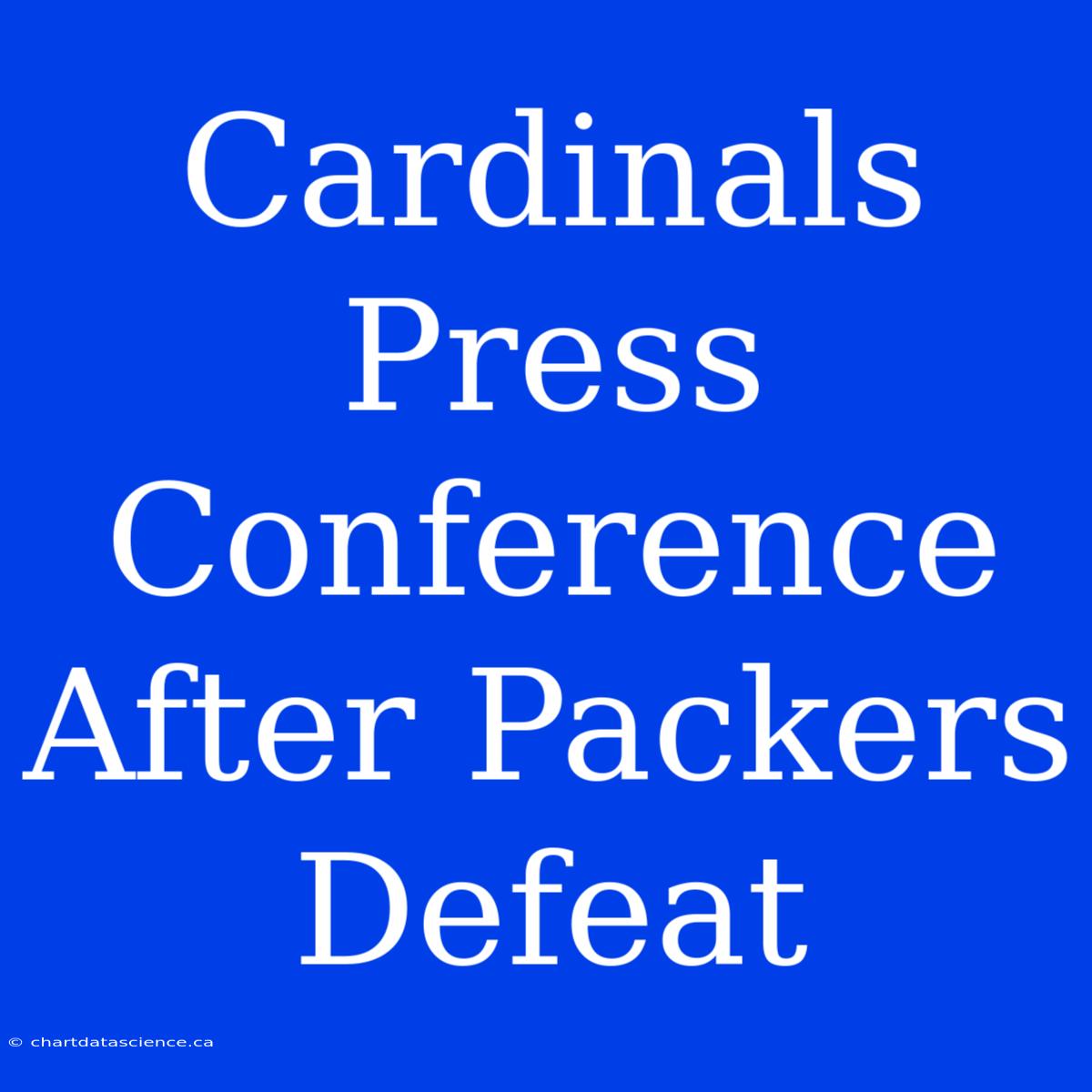 Cardinals Press Conference After Packers Defeat