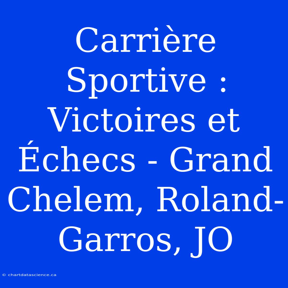 Carrière Sportive : Victoires Et Échecs - Grand Chelem, Roland-Garros, JO