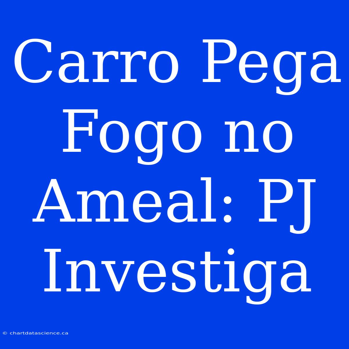 Carro Pega Fogo No Ameal: PJ Investiga