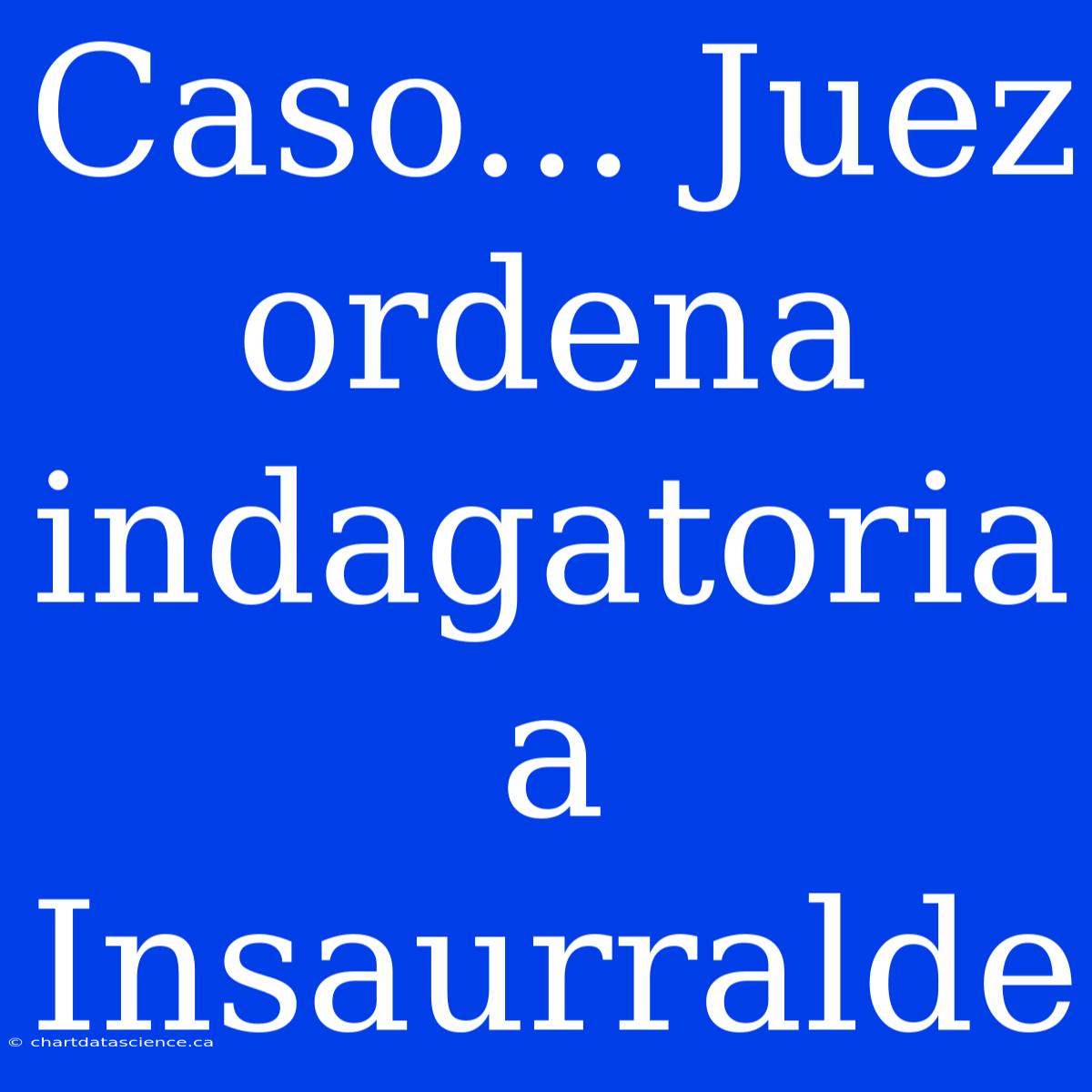 Caso... Juez Ordena Indagatoria A Insaurralde