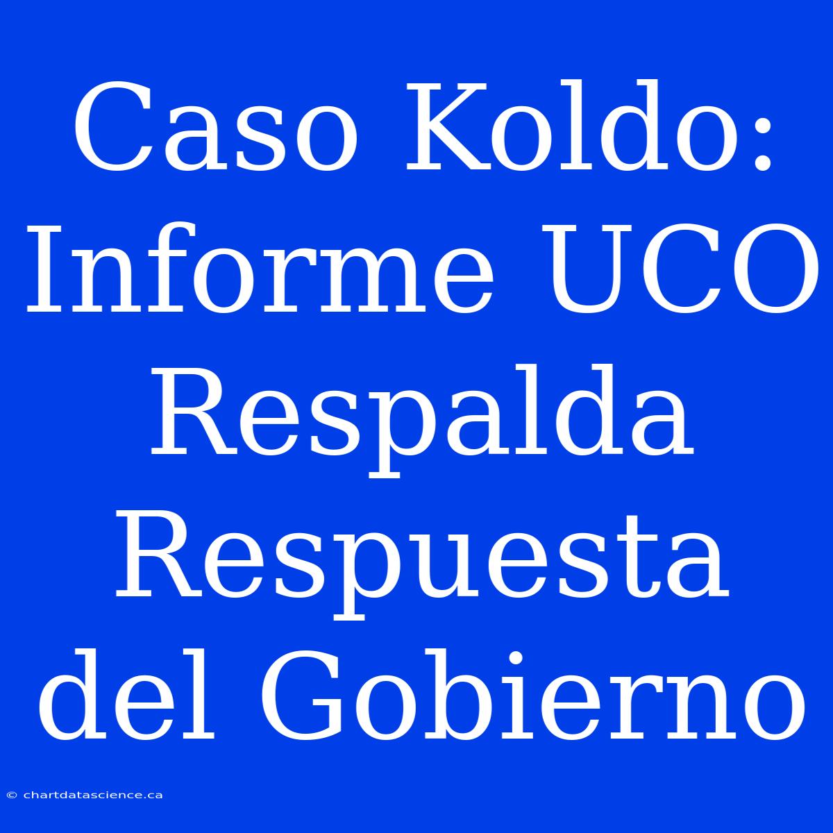 Caso Koldo: Informe UCO Respalda Respuesta Del Gobierno