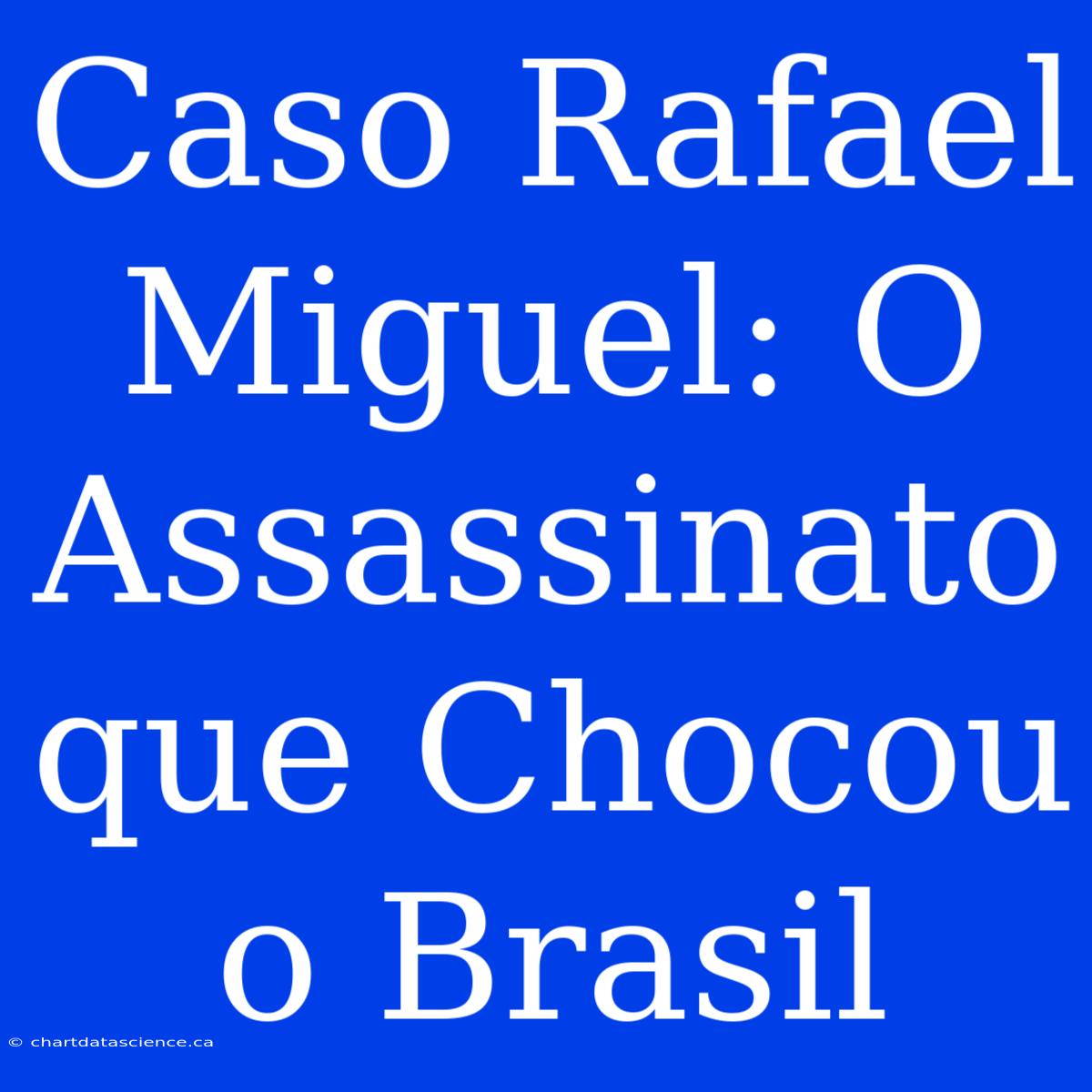 Caso Rafael Miguel: O Assassinato Que Chocou O Brasil