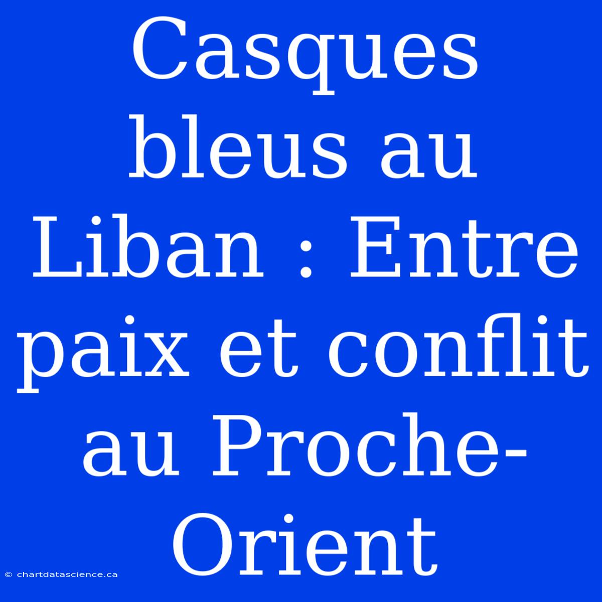 Casques Bleus Au Liban : Entre Paix Et Conflit Au Proche-Orient