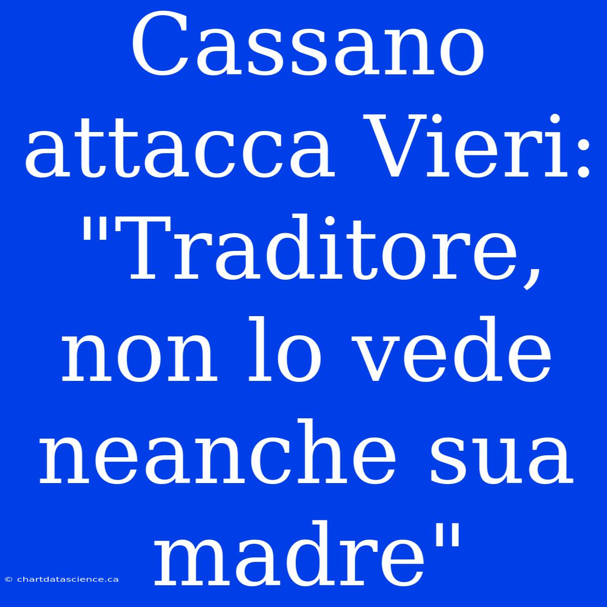 Cassano Attacca Vieri: 